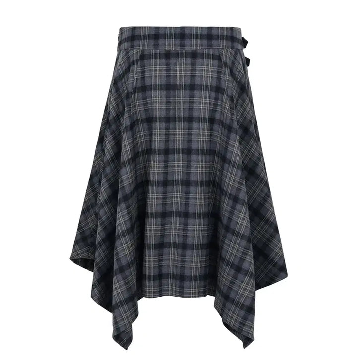[BUNJANG] Sandric Check Midi Skirt / 샌드릭 skirt 체크미디스커트 레이어드 릿킴블랙업팬시클럽아캄다이닛