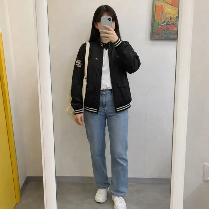 [BUNJANG] WHO.A.U Black Nylon Zip-Up Jumper / 후아유 WHO.A.U 블랙 나일론 집업 점퍼 L / 봄가을 간절기 스트릿