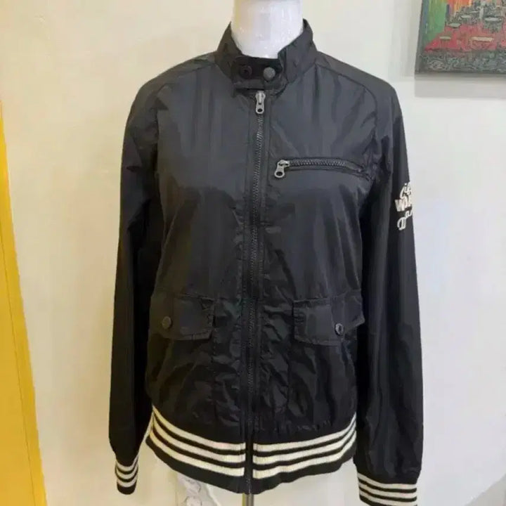 [BUNJANG] WHO.A.U Black Nylon Zip-Up Jumper / 후아유 WHO.A.U 블랙 나일론 집업 점퍼 L / 봄가을 간절기 스트릿