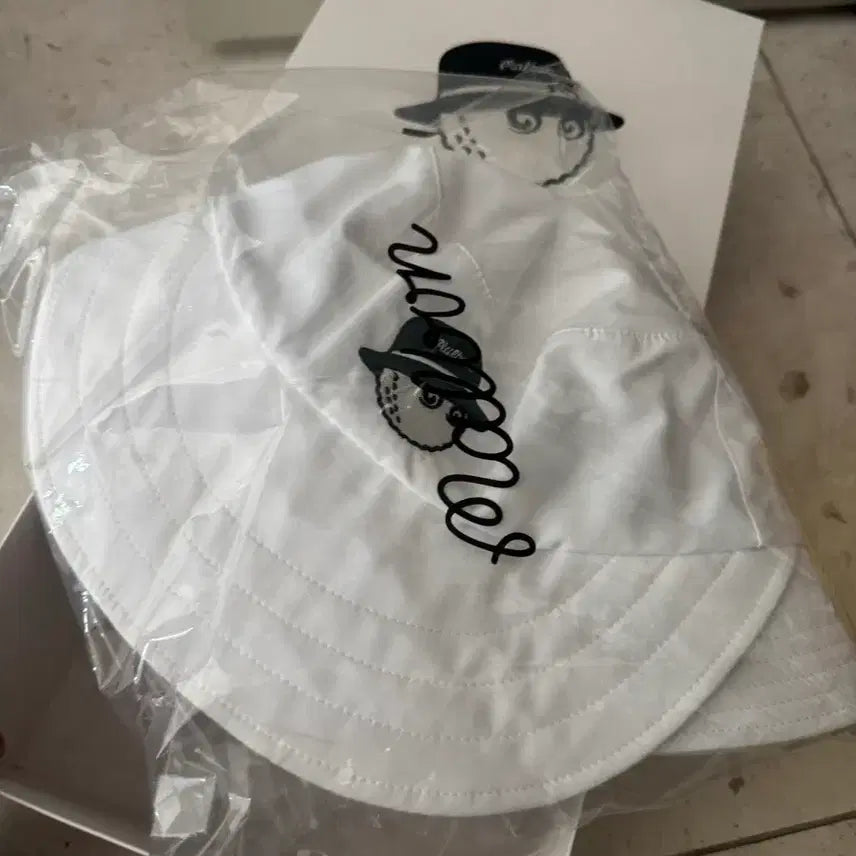 [BUNJANG] Malbon Golf Bucket Hat White / 말본 골프 버킷햇 화이트 새상품