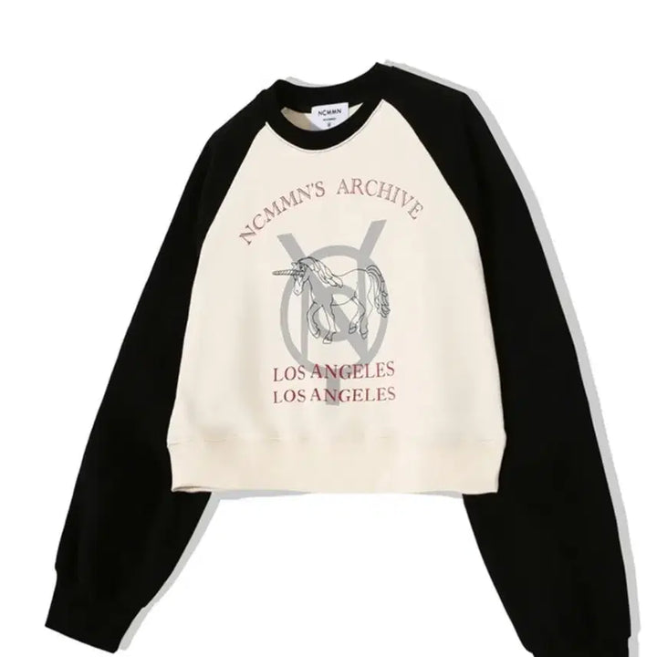 [BUNJANG] Ncmmn Unicorn Cropped Sweatshirt (New) / Ncmmn(노이커먼)유니콘 크롭 맨투맨(새상품)