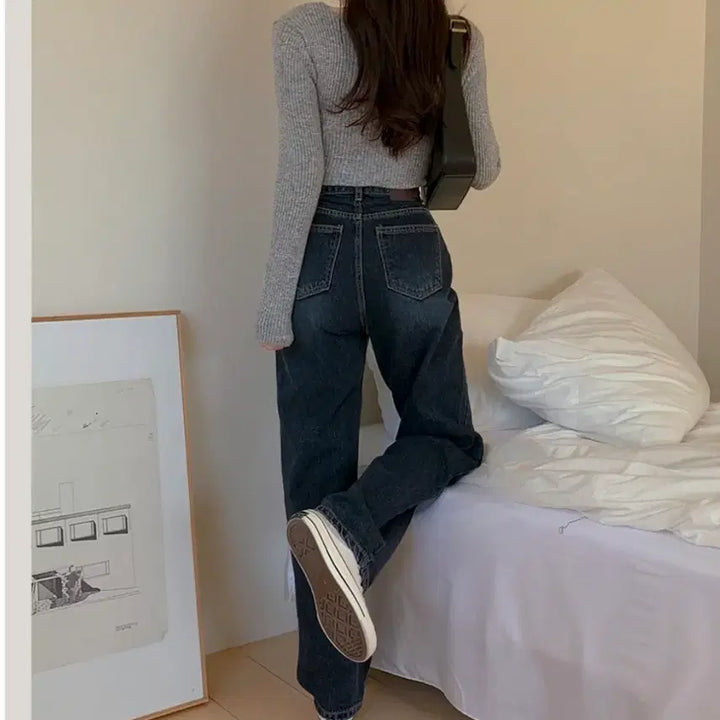 [BUNJANG] Hiniqu Kanto Wide Jeans (Medium) / 히니크 칸토와이드진청m