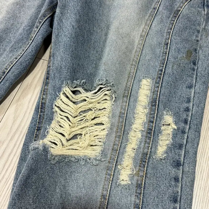 [BUNJANG] OY Damage Curve Line Denim Pants (Size 2) / 오와이 데미지 커브라인 데님팬츠 2사이즈 33느낌