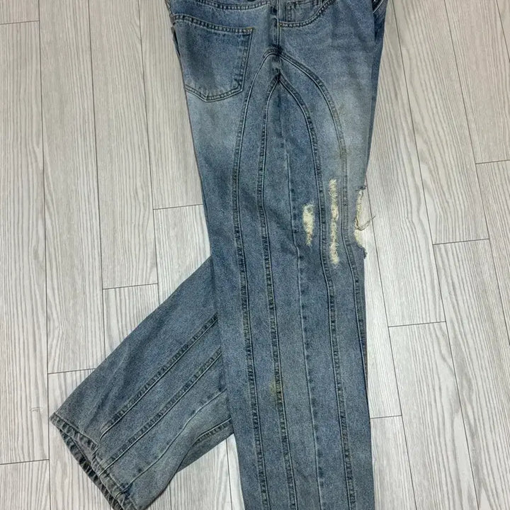 [BUNJANG] OY Damage Curve Line Denim Pants (Size 2) / 오와이 데미지 커브라인 데님팬츠 2사이즈 33느낌
