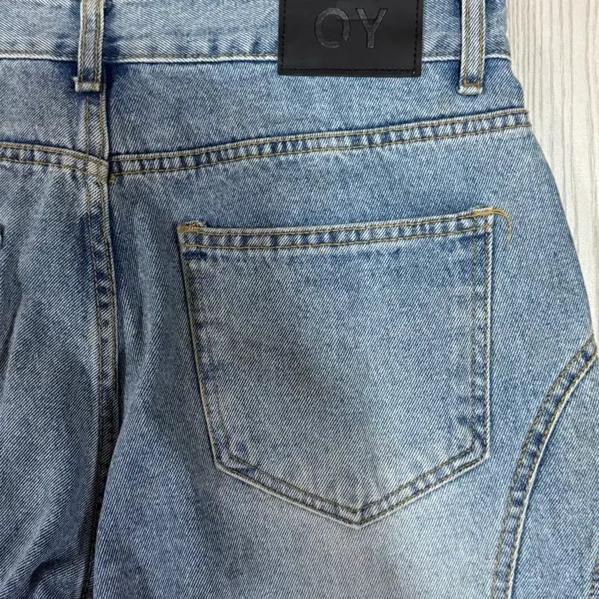 [BUNJANG] OY Damage Curve Line Denim Pants (Size 2) / 오와이 데미지 커브라인 데님팬츠 2사이즈 33느낌