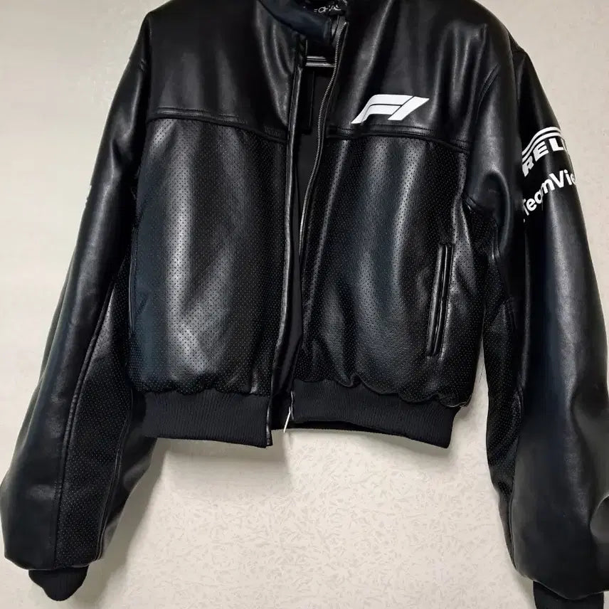 [BUNJANG] F1 Leather Bomber Jacket / F1 레더 봄버자켓