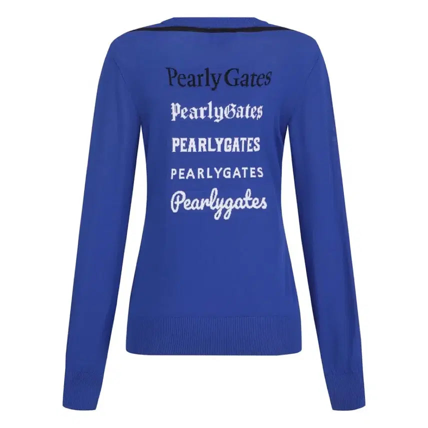 [BUNJANG] Paris Date Women's Lettering Jacquard Knit Top / 파리데이트여성백레터링자카드배색라인니트1(55반)