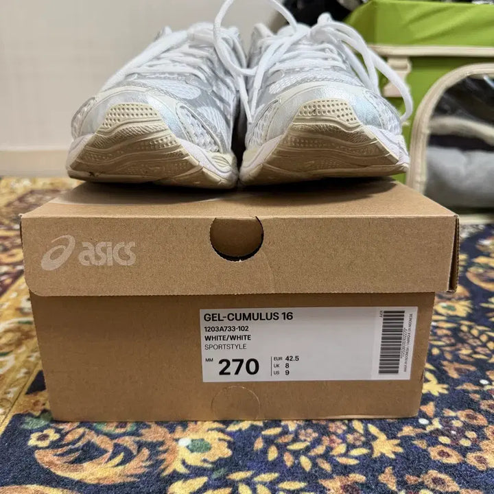 [BUNJANG] ASICS Gel Cumulus 16 Running Shoes / [270] ASICS 젤 큐물러스 16 1203A733-102