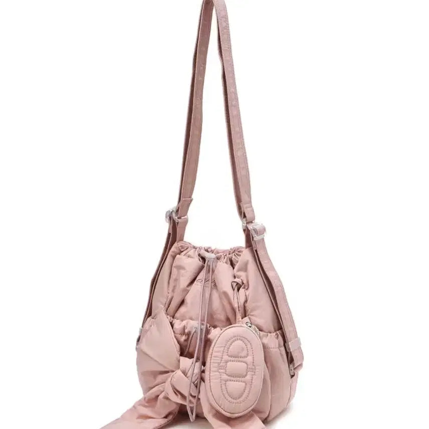 [BUNJANG] A.T.E. Vanessa Bruno Le Bon Pink Ribbon Petite Backpack/Shoulder Bag / 아떼 바네사브루노 (르봉) 핑크 리본 쁘띠 백팩 겸 숄더백