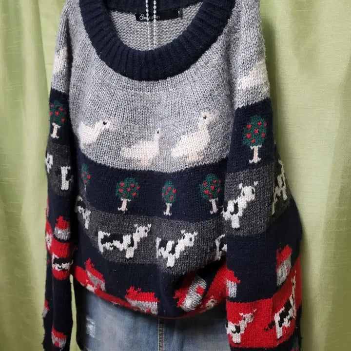 [BUNJANG] Yeori Fit Pattern Knit Sweater / 여리핏 패턴 니트 / 겨울에 입기 딱 좋은 데일리템
