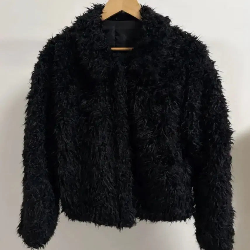 [BUNJANG] Puff Collar Fur Jacket / 뽀글이 양털 카라 퍼 자켓