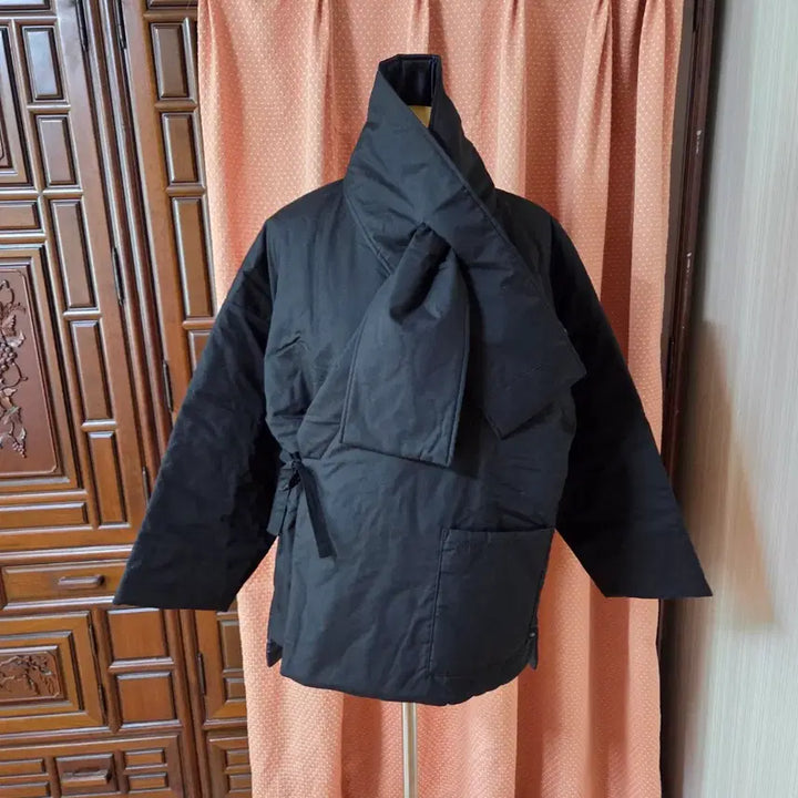 [SOLD OUT] 무릇 블랙 네이비 양면 누비저고리 마고자두루마기목도리개량한복S