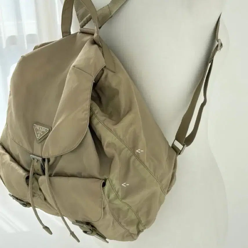 [BUNJANG] Prada Pocono Backpack Beige / 프라다 포코노 백팩 베이지