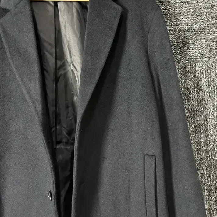 [BUNJANG] Black Cashmere Wool Blend Winter Coat / 블랙 코트