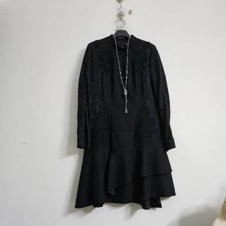 [BUNJANG] Black Lace Dress / 레이스 블랙 원피스