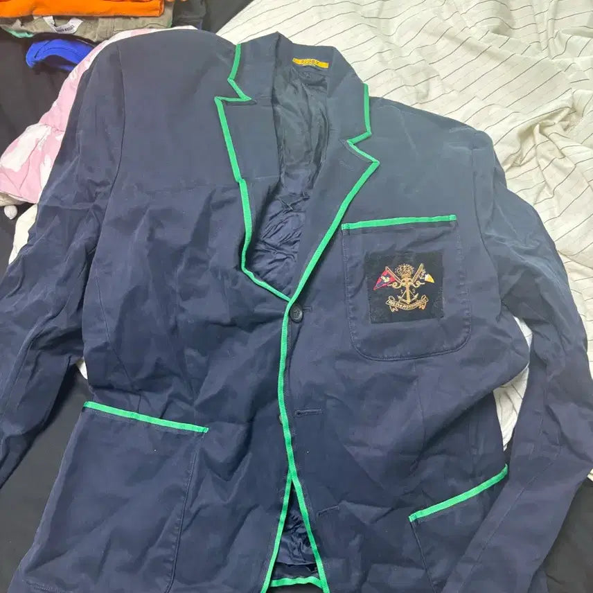 [BUNJANG] Rugby Ralph Lauren Piping Patch Jacket / 랄프로렌 럭비 파이핑 와펜자켓