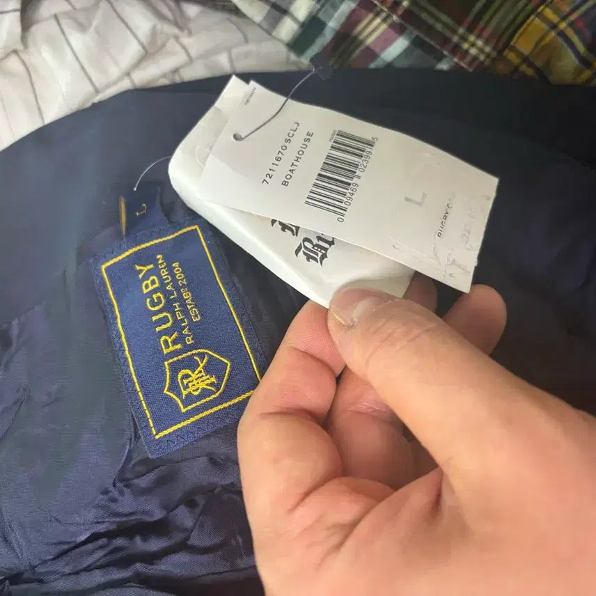 [BUNJANG] Rugby Ralph Lauren Piping Patch Jacket / 랄프로렌 럭비 파이핑 와펜자켓