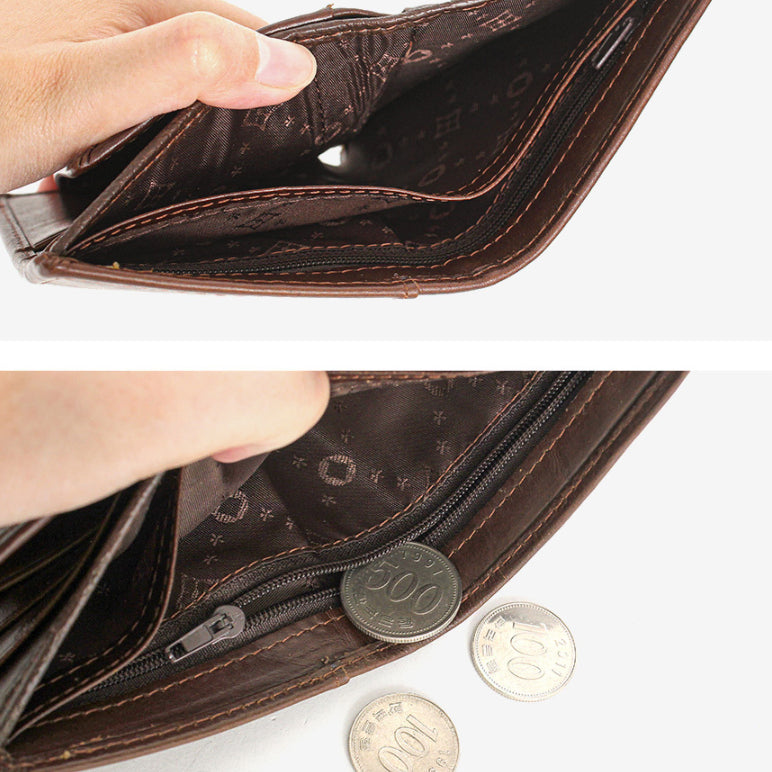 [BUNJANG] Classic Leather Wallet / 남성 천연소가죽 클래식 지갑