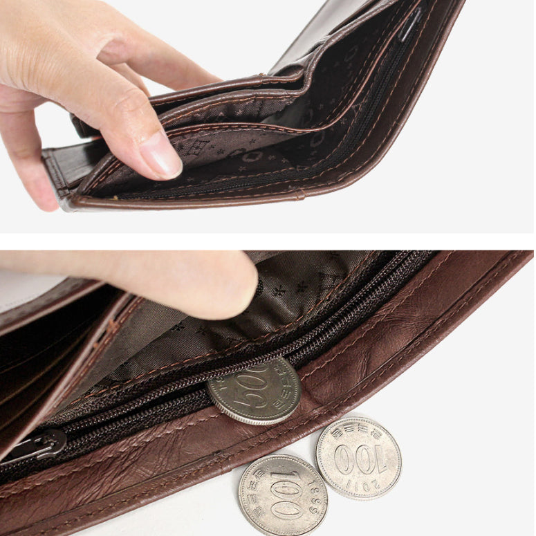 [BUNJANG] Classic Leather Wallet / 남성 천연소가죽 클래식 지갑