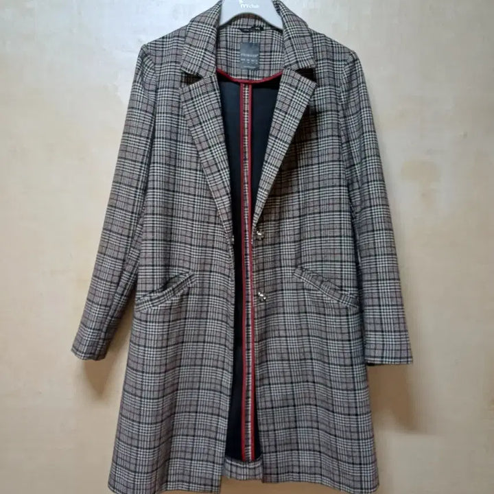 [BUNJANG] Primark Check Long Jacket / 프라이마크 체크 롱 자켓