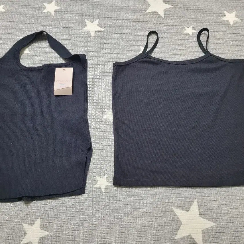 [BUNJANG] Black Tank Top (2-Piece Set) / 창고정리 새상품 블랙 나시 2벌 세트