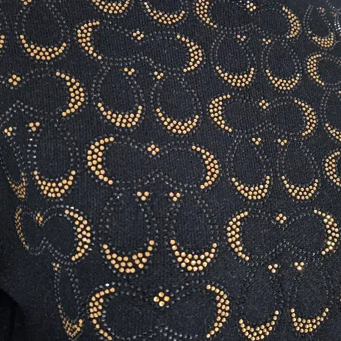 [BUNJANG] Long Knit Top / 상태굿 비즈 포인트 검정 롱니트..반품 45-51 길이 88