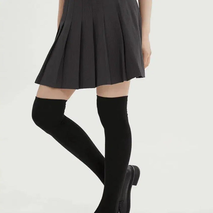 [BUNJANG] SPAO Pleats Mini Skirt Dark Gray M / 스파오 플리츠 미니 스커트 다크그레이M