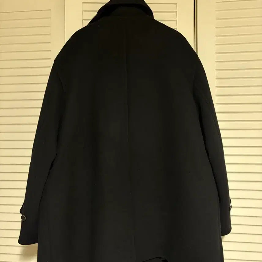 [BUNJANG] TTUDEMENT Belted High Neck Wool Coat (Black, M) / 튜드먼트(TTUDEMENT) 벨티드 하이넥 울 코트 블랙M