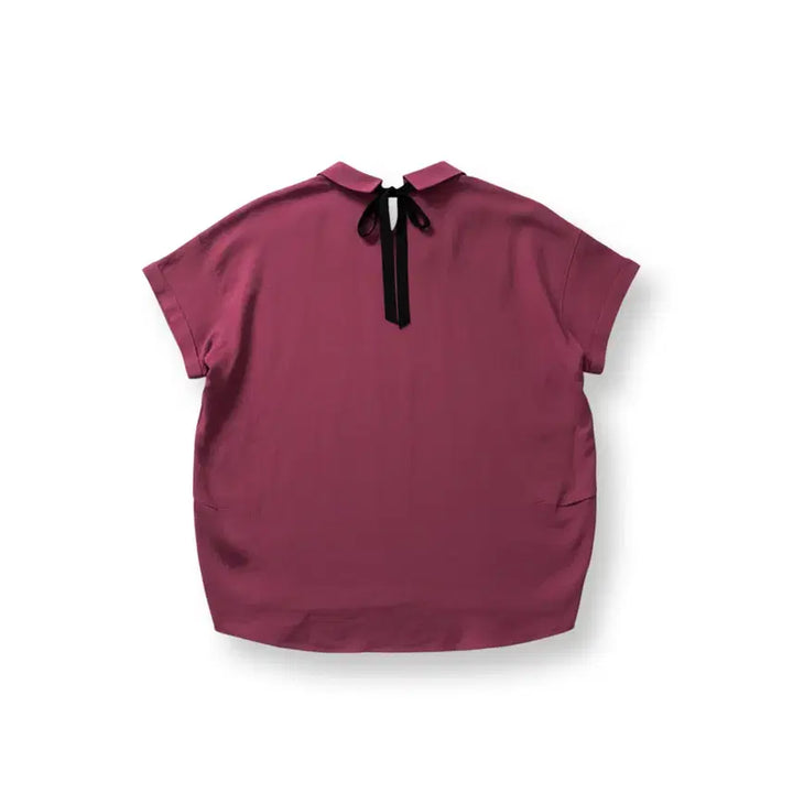 [BUNJANG] Pink Back Ribbon Blouse / 핑크 뒷리본 가오리 블라우스