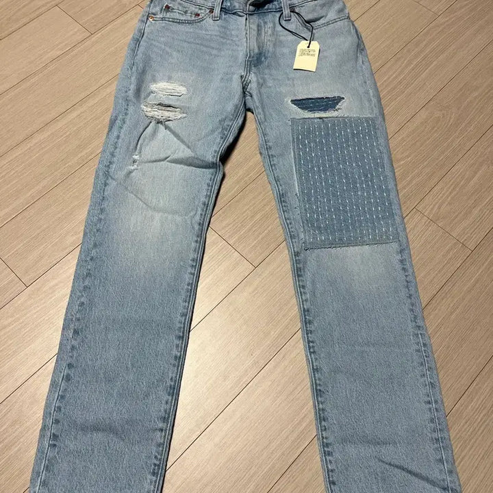 [BUNJANG] Levi's 511 Patchwork Jeans (30x30) / (새것) 리바이스 511 데미지 패치워크 청바지 30x30