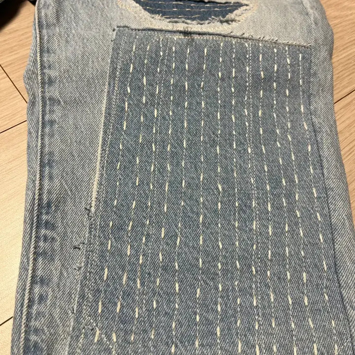 [BUNJANG] Levi's 511 Patchwork Jeans (30x30) / (새것) 리바이스 511 데미지 패치워크 청바지 30x30