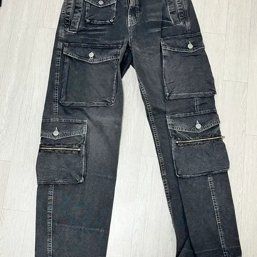 [BUNJANG] Zara Multi Pocket Cargo Denim Gray 30 / 자라 멀티 포켓 카고 데님 그레이 30