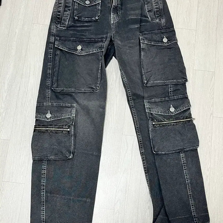 [BUNJANG] Zara Multi Pocket Cargo Denim Gray 30 / 자라 멀티 포켓 카고 데님 그레이 30