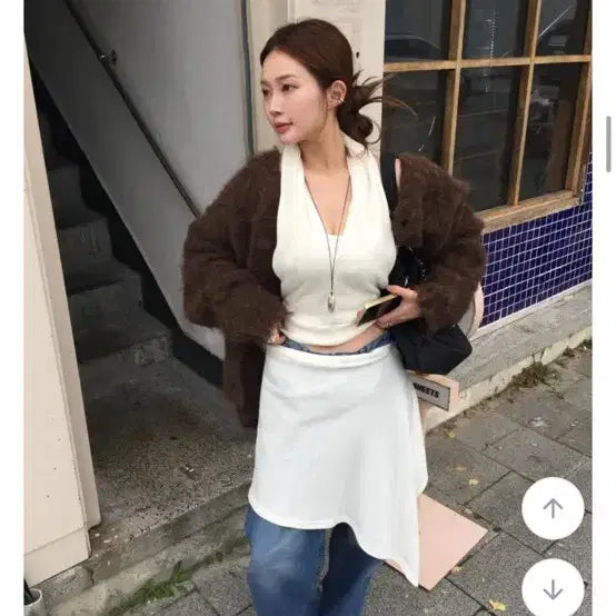 [BUNJANG] Halter Neck Layered Set / 홀터넥 레이어드 세트