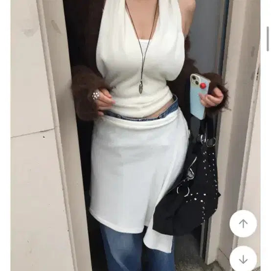 [BUNJANG] Halter Neck Layered Set / 홀터넥 레이어드 세트