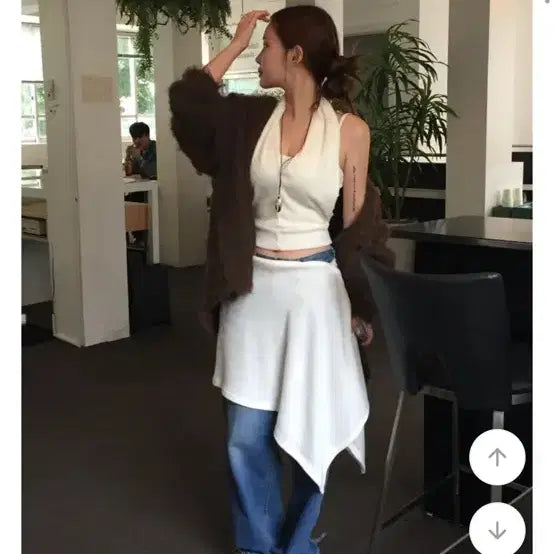 [BUNJANG] Halter Neck Layered Set / 홀터넥 레이어드 세트