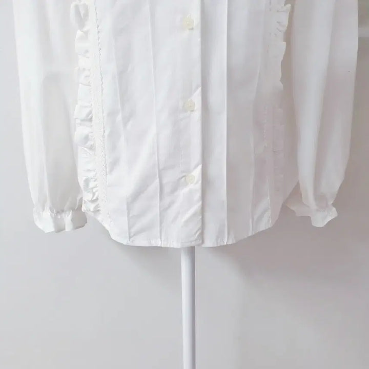[BUNJANG] Lace Frill Blouse White / 레이스프릴 블라우스 55 66 화이트