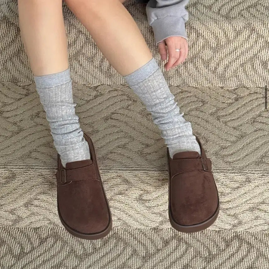 [BUNJANG] Brown Suede Mule 230 / 브라운 스웨이드 뮬 230