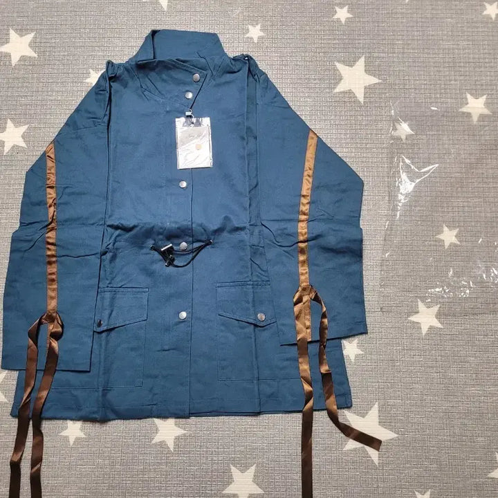[BUNJANG] Blue Ribbon Point Parka Jacket / 창고정리 새상품 블루 리본 포인트 야상 자켓