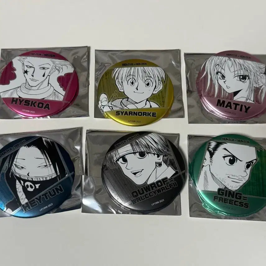 [BUNJANG] Hunter x Hunter Jumpshop Collecables Can Badge Bundle Set (Chrollo, Feitan, Shalnark, Machi) / 헌터헌터 디콜렉션 점프샵 캔뱃지 일괄양도 클로로,페이탄,히소카