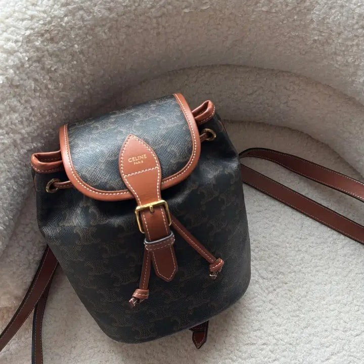 [BUNJANG] Celine Triomphe Backpack Brown / 셀린느 트리오페 백팩 브라운