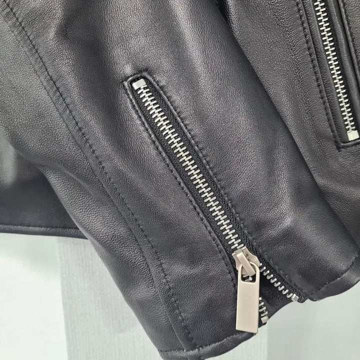 [BUNJANG] K.daba Black Leather Rider Jacket / K.daba 블랙 가죽 라이더 자켓