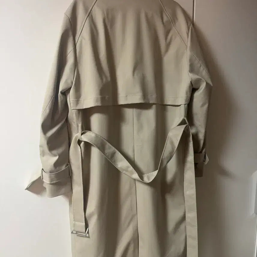 [BUNJANG] Drawfit Oversized Trench Coat Gray Beige M / 드로우핏 오버핏 트렌치코트 그레이 베이지