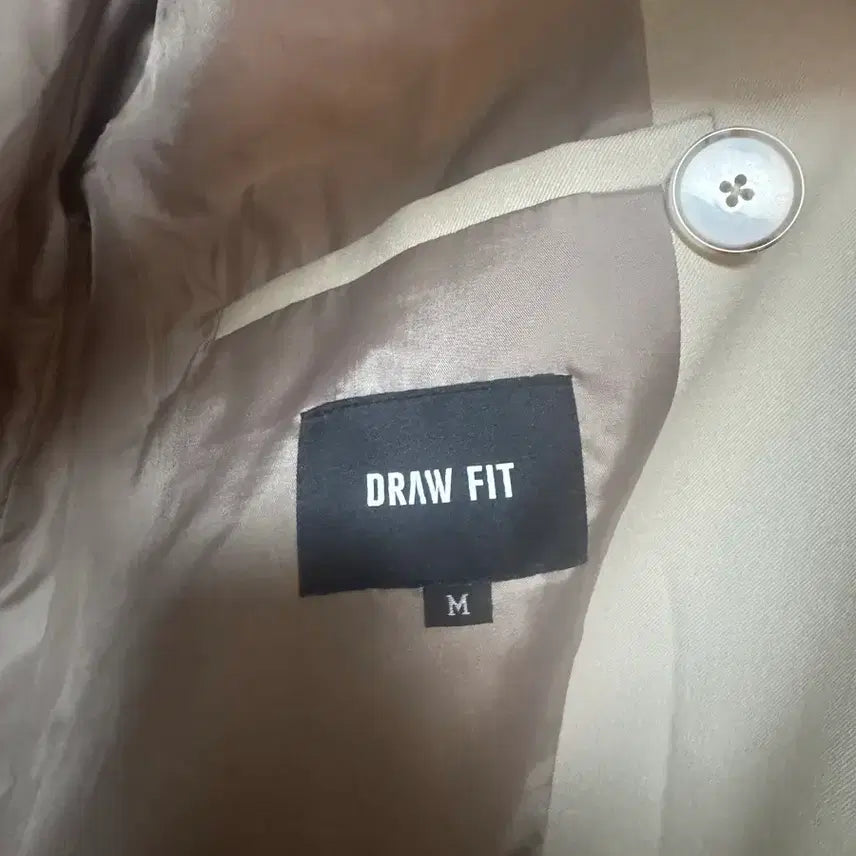 [BUNJANG] Drawfit Oversized Trench Coat Gray Beige M / 드로우핏 오버핏 트렌치코트 그레이 베이지