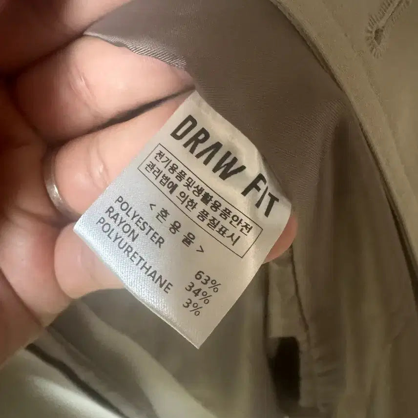 [BUNJANG] Drawfit Oversized Trench Coat Gray Beige M / 드로우핏 오버핏 트렌치코트 그레이 베이지