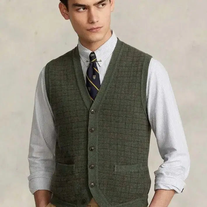 [BUNJANG] Polo Ralph Lauren 90's Hunting Fox Wool Vest / 90's 폴로 랄프로렌 헌팅폭스 건클럽 울베스트 조끼
