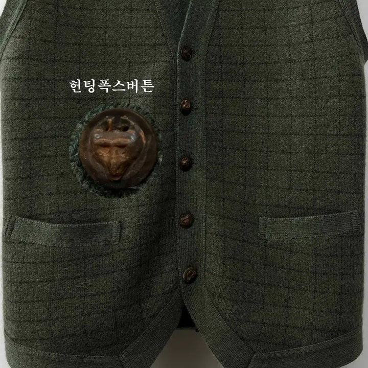 [BUNJANG] Polo Ralph Lauren 90's Hunting Fox Wool Vest / 90's 폴로 랄프로렌 헌팅폭스 건클럽 울베스트 조끼