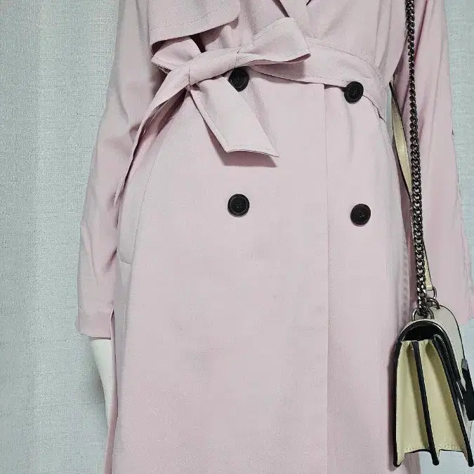 [BUNJANG] Long Trench Coat / SOUP 상태굿 연분홍 롱트렌치..