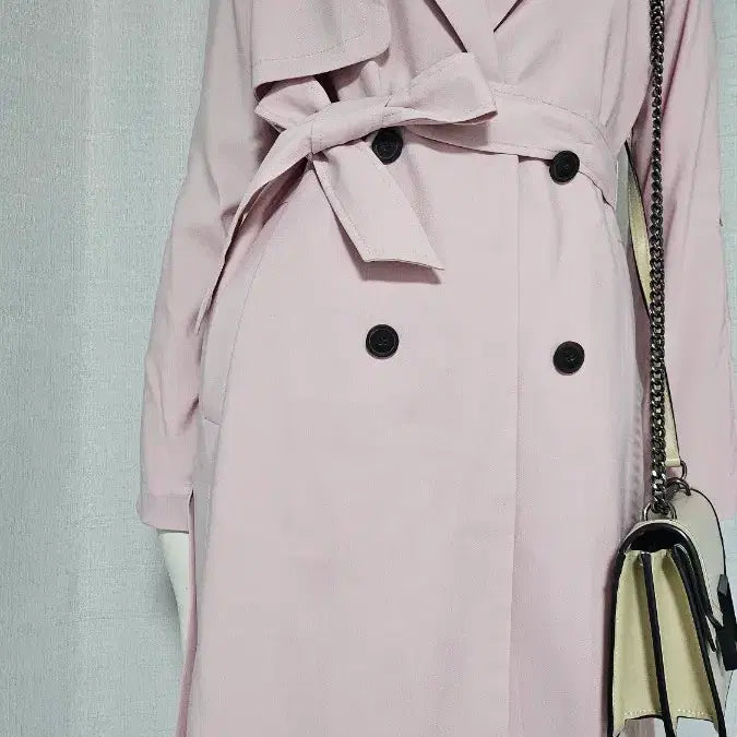 [BUNJANG] Long Trench Coat / SOUP 상태굿 연분홍 롱트렌치..