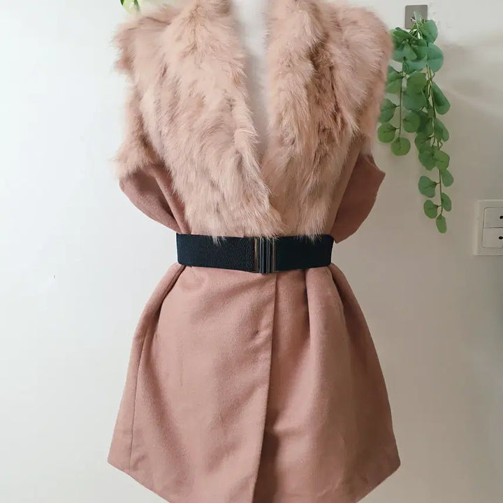 [BUNJANG] Cashmere Vest / 유로모피 폭스퍼 캐시미어베스트 88 빅사이즈 핑크